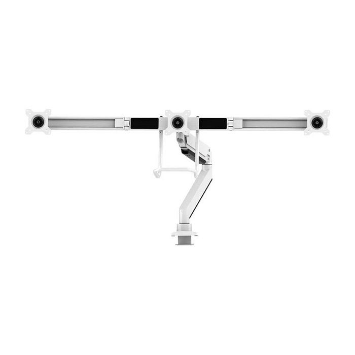 Neomounts Kit de Montaje NM-D775DX3 para 3 Monitores LCD de 17 a 24 Pulgadas (43.2-61 cm), Soporte de Escritorio Ajustable de Aluminio Blanco, Carga 6 kg