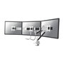 Neomounts Kit de Montaje NM-D775DX3 para 3 Monitores LCD de 17 a 24 Pulgadas (43.2-61 cm), Soporte de Escritorio Ajustable de Aluminio Blanco, Carga 6 kg