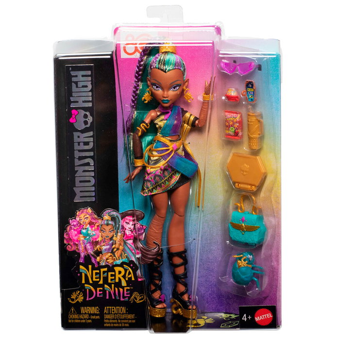 Mattel Monster High Muñeca Nefera De Nile con Lavish y 7 Accesorios