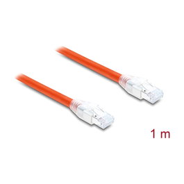 DeLOCK Cable de red RJ45 Cat.8.1 S/FTP 1 m Naranja