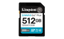 Kingston Tarjeta SDXC Canvas Go Plus 512GB Gen4 200MB/s C10 UHS-I U3 V30 SDG4/512GB para Cámaras Digitales y Vídeo 4K