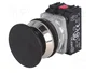 PROMET Interruptor de presión 30mm Negro NC + NA