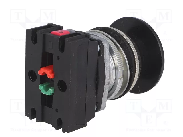 PROMET Interruptor de presión 30mm Negro NC + NA PROMET Interruptor de presión 30mm Negro NC + NA