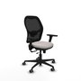 PIQUERAS Y CRESPO Silla de oficina Jorquera con mecanismo Sincro/Traslack, Blanco y Negro