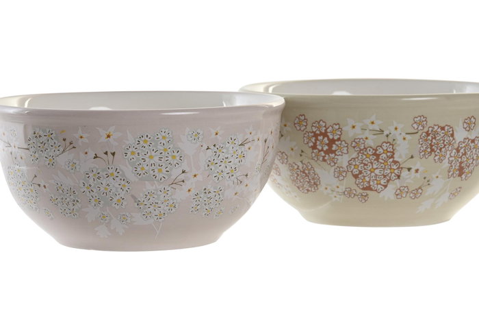 DKD Home Decor Cuencos Ivy&daisy 2022 Surtidos Verde y Beige 600ml DKD Home Decor Cuencos Ivy&daisy 2022 Surtidos Verde y Beige 600ml
