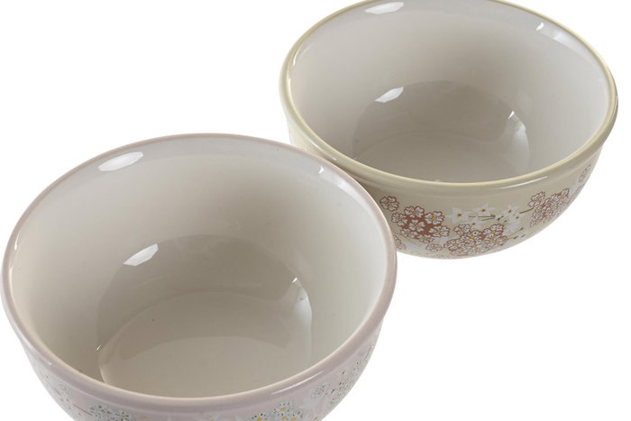 DKD Home Decor Cuencos Ivy&daisy 2022 Surtidos Verde y Beige 600ml DKD Home Decor Cuencos Ivy&daisy 2022 Surtidos Verde y Beige 600ml