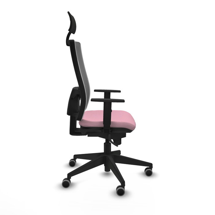 PIQUERAS Y CRESPO Silla de oficina Horna Rosa y Gris con mecanismo Sincro PIQUERAS Y CRESPO Silla de oficina Horna Rosa y Gris con mecanismo Sincro