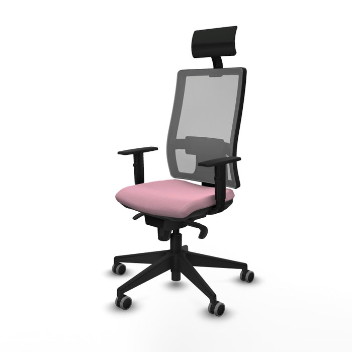PIQUERAS Y CRESPO Silla de oficina Horna Rosa y Gris con mecanismo Sincro PIQUERAS Y CRESPO Silla de oficina Horna Rosa y Gris con mecanismo Sincro
