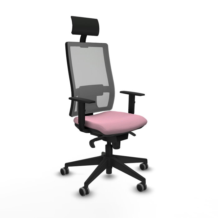 PIQUERAS Y CRESPO Silla de oficina Horna Rosa y Gris con mecanismo Sincro PIQUERAS Y CRESPO Silla de oficina Horna Rosa y Gris con mecanismo Sincro
