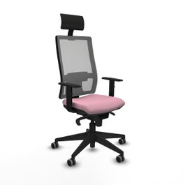 PIQUERAS Y CRESPO Silla de oficina Horna Rosa con mecanismo Sincro