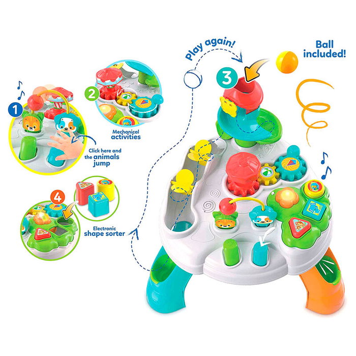 Clementoni Mesa de Actividades Baby Park Interactiva con Luces y Sonidos Clementoni Mesa de Actividades Baby Park Interactiva con Luces y Sonidos