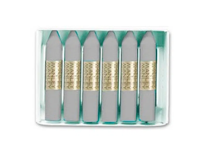 Manley Lápices de Cera Unicolor Gris N.72 Caja de 12 Unidades