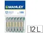 Manley Lápices de Cera Unicolor Gris N.72 Caja de 12 Unidades