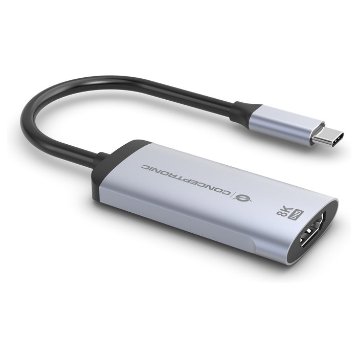 Conceptronic Adaptador USB-C a HDMI 2.1 ABBY23G 8K 60Hz Plata Conceptronic Adaptador USB-C a HDMI 2.1 ABBY23G 8K 60Hz Plata