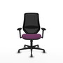 PIQUERAS Y CRESPO Silla de oficina Mardos con mecanismo Sincro, Morado y Negro
