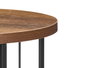 Giftdecor Mesa Auxiliar Redonda Alta 62.5 x 49 x 30 cm Madera Metal Natural Negro (Set de 4)