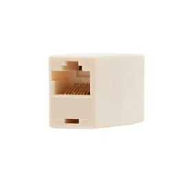 Nano Cable Adaptador RJ45 10.21.0401 / Cat.5e Hembra a Hembra para Alargar Enlace de Red Beige