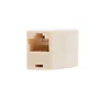 Nano Cable Adaptador RJ45 10.21.0401 / Cat.5e Hembra a Hembra para Alargar Enlace de Red Beige