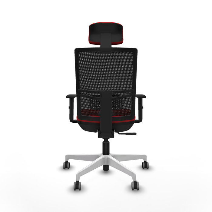 PIQUERAS Y CRESPO Silla de oficina Yunquera Rojo/Negro con Mecanismo Sincro