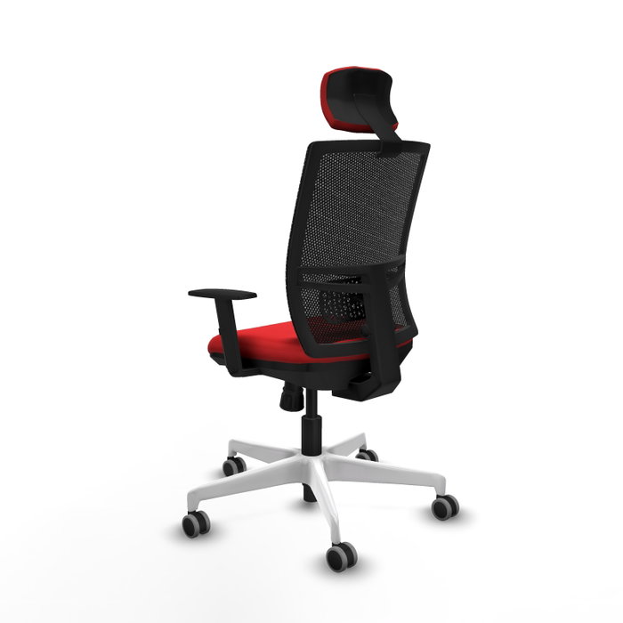 PIQUERAS Y CRESPO Silla de oficina Yunquera Rojo/Negro con Mecanismo Sincro