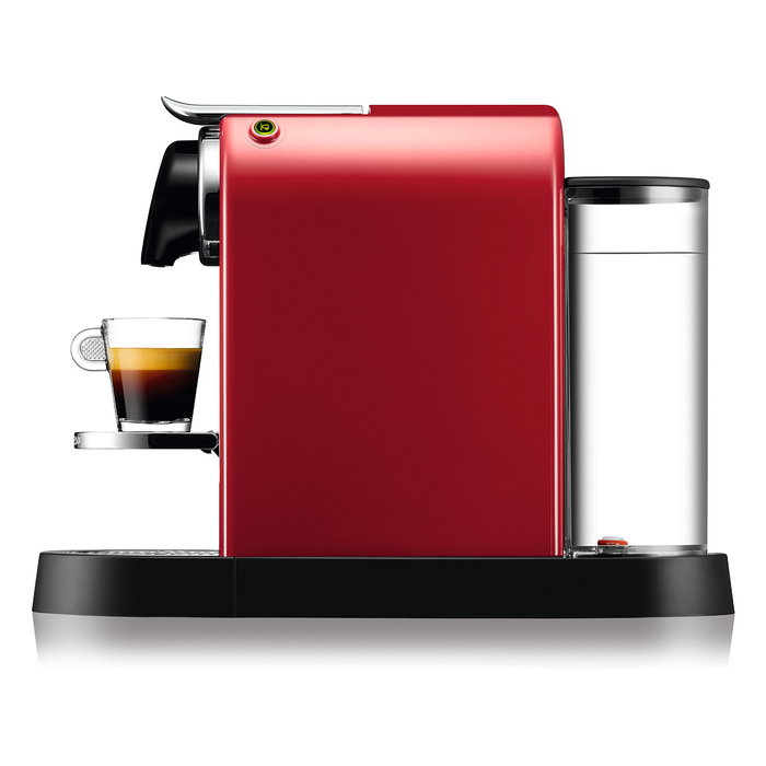 Krups CitiZ XN7415 - Máquina de Café Nespresso Automática para Cápsulas, 19 Bar, 1260W, Rojo/Cherry Red, Incluye 14 Cápsulas