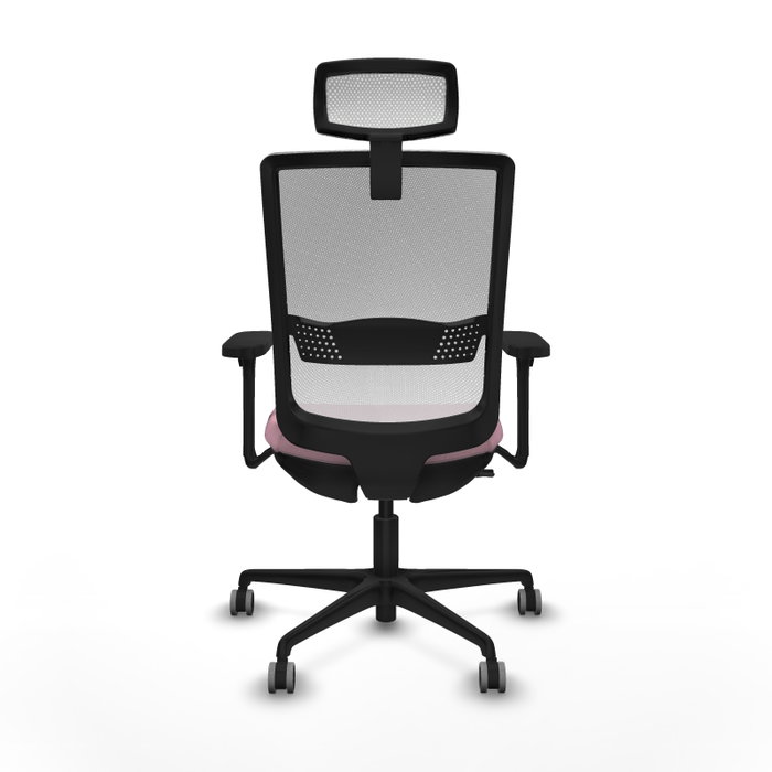 PIQUERAS Y CRESPO Silla de oficina Haches con mecanismo Sincro/Traslack Rosa y Blanco