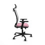 PIQUERAS Y CRESPO Silla de oficina Haches con mecanismo Sincro/Traslack Rosa y Blanco