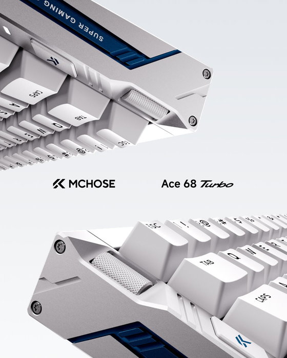 Mchose HW-Ace68 Turbo-6 Teclado Gaming Mecánico 68 Teclas RGB Cable USB-C Blanco Mchose HW-Ace68 Turbo-6 Teclado Gaming Mecánico 68 Teclas RGB Cable USB-C Blanco
