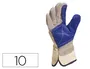 Deltaplus Guantes Docker Serraje Vacuno Reforzado Gris-Azul Talla 10 EN388: 4223X
