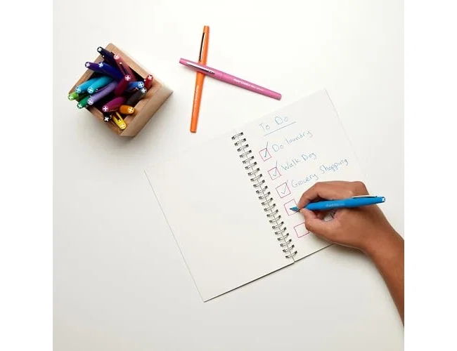 Paper Mate Flair Original Rotuladores de punta de fibra, 12 unidades, colores surtidos