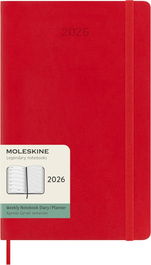 Moleskine DSF212WN3Y26 Agenda 2026 Tapa Blanda Semanal L (13 x 21 cm) Rojo