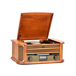 Reflexion HIF2002DAB Sistema HiFi Retro con Tocadiscos, CD, Cassette y Bluetooth