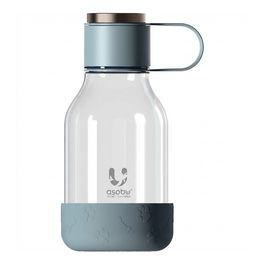 Asobu Botella de Agua para Perros con Recipiente Hundenapf, 1.5 Litros, Hecha de Tritan, Color Azul