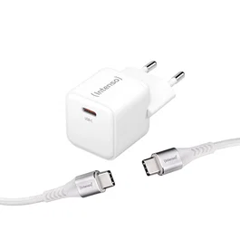 Intenso Kit Cargador GaN W30C con Cable USB-C Blanco