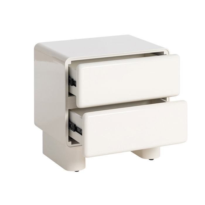 Mesita Lacado Crema Dm Dormitorio 56,50 X 42,50 X 56,50 cm