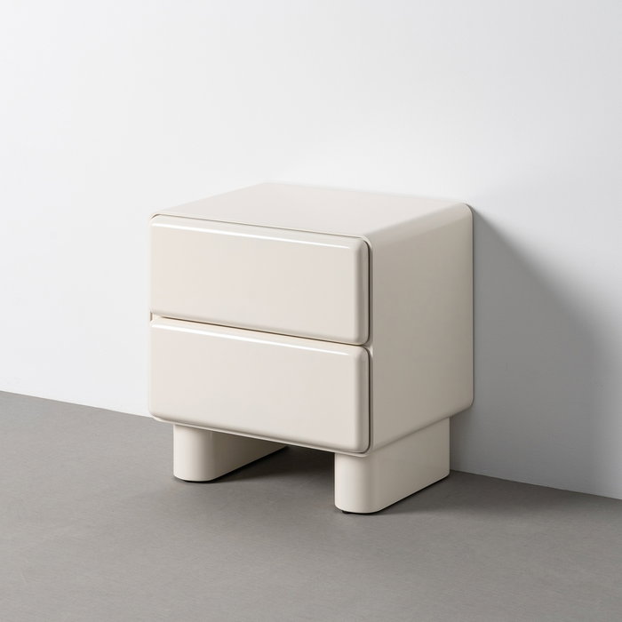 Mesita Lacado Crema Dm Dormitorio 56,50 X 42,50 X 56,50 cm