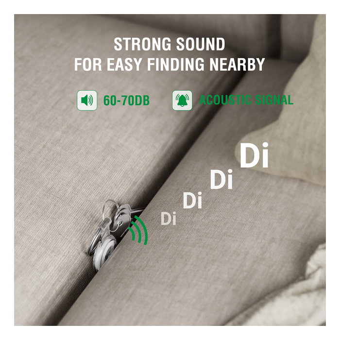 4smarts Buscador de Localización SkyTag Lucid, Set de 2, Blanco, Resistente al Agua y Polvo IP65, Bluetooth 5.3, Batería CR2032 Reemplazable, Compatible con iOS