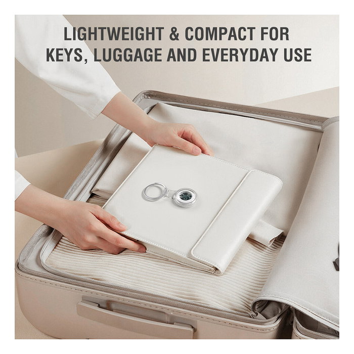 4smarts Buscador de Localización SkyTag Lucid, Set de 2, Blanco, Resistente al Agua y Polvo IP65, Bluetooth 5.3, Batería CR2032 Reemplazable, Compatible con iOS