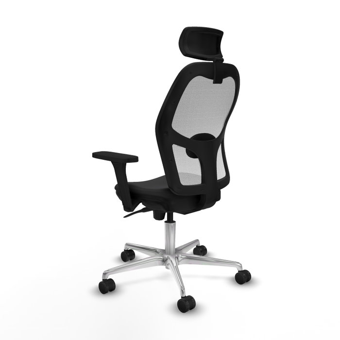 PIQUERAS Y CRESPO Silla de oficina Jorquera con mecanismo Sincro, Negro y Blanco