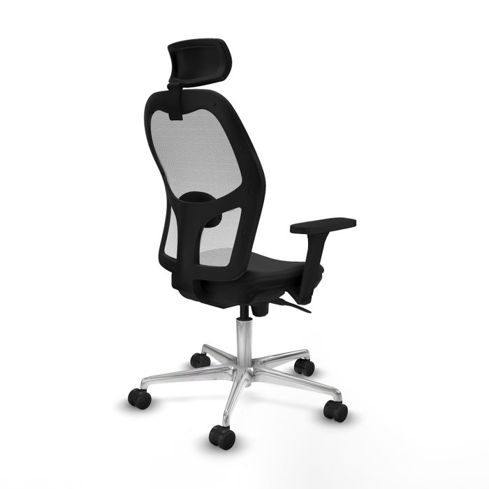 PIQUERAS Y CRESPO Silla de oficina Jorquera con mecanismo Sincro, Negro y Blanco