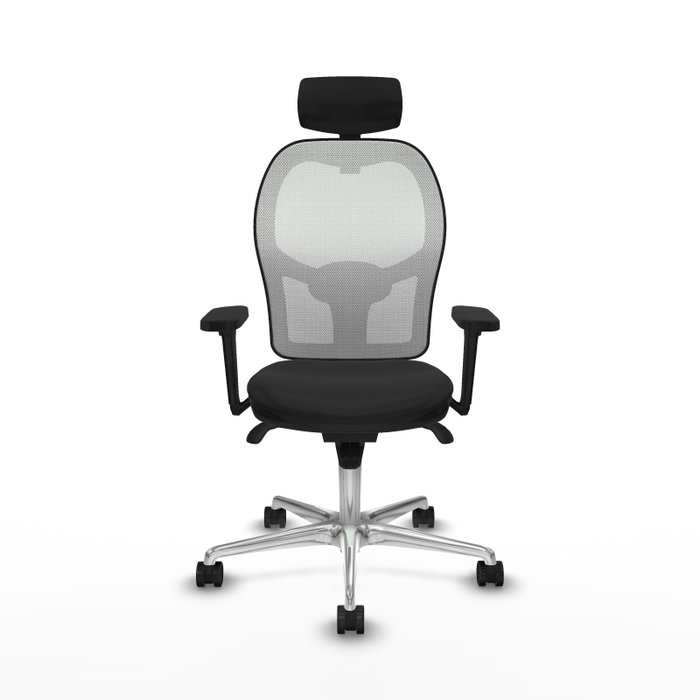 PIQUERAS Y CRESPO Silla de oficina Jorquera con mecanismo Sincro, Negro y Blanco