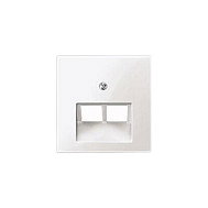 MERTEN 2961 25 Placa Central 2f para Instalación UAE, Blanco Activo Brillante