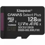 Kingston SDCS3/128GBSP Tarjeta de Memoria microSDXC Canvas Select Plus 128GB, Clase 10, UHS-I, V30, A1, 150MB/s de Lectura