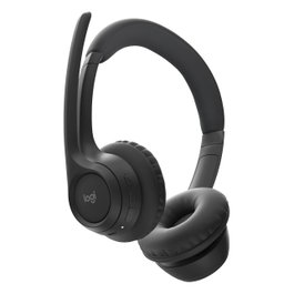 Logitech Zone 300 Auriculares Inalámbricos Bluetooth 5.3 Diadema con Micrófono Boom Cancelación Ruido Oficina Negro, 122 g, 20 h Batería, Incluye Cable USB-C