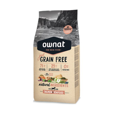 Ownat Pienso para Perro Grain Free Just Salmon & Seafood 3 kg Ownat Pienso para Perro Grain Free Just Salmon & Seafood 3 kg