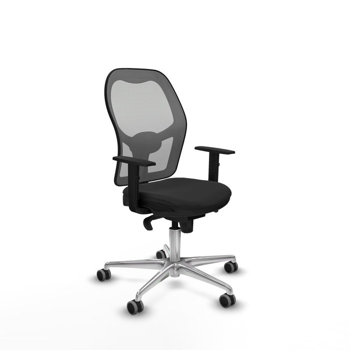 PIQUERAS Y CRESPO Silla de oficina Jorquera con mecanismo Sincro, Similpiel Negro y Malla Gris PIQUERAS Y CRESPO Silla de oficina Jorquera con mecanismo Sincro, Similpiel Negro y Malla Gris