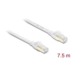 DeLOCK Cable de red plano RJ45 Cat.8.1 U/FTP de 7,5 m Blanco