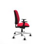 PIQUERAS Y CRESPO Silla de oficina Alares, Rojo, Mecanismo Sincro/Traslack, Base Blanca