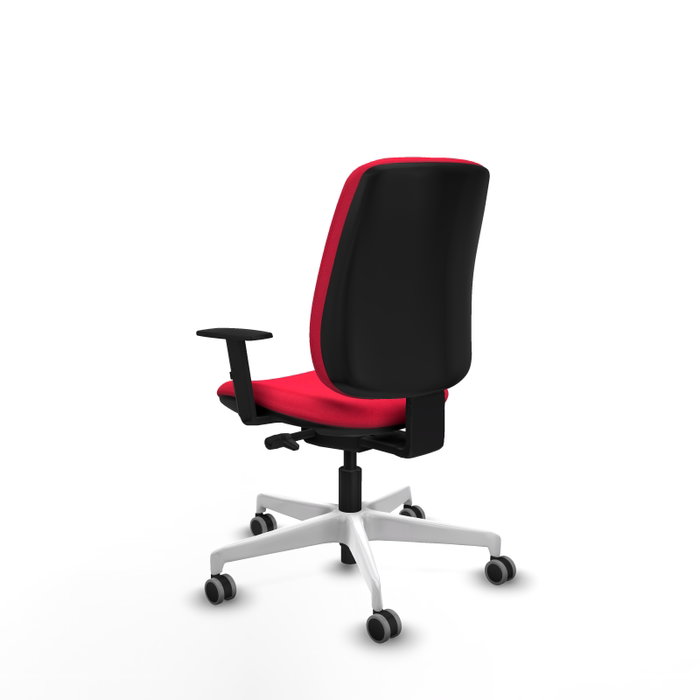 PIQUERAS Y CRESPO Silla de oficina Alares, Rojo, Mecanismo Sincro/Traslack, Base Blanca PIQUERAS Y CRESPO Silla de oficina Alares, Rojo, Mecanismo Sincro/Traslack, Base Blanca