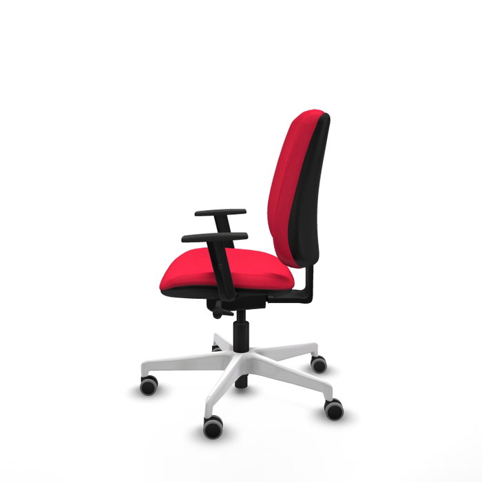 PIQUERAS Y CRESPO Silla de oficina Alares, Rojo, Mecanismo Sincro/Traslack, Base Blanca PIQUERAS Y CRESPO Silla de oficina Alares, Rojo, Mecanismo Sincro/Traslack, Base Blanca